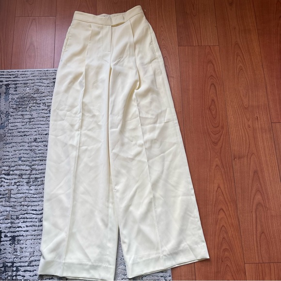 Meshki Suiting Wide Leg Pant - Lemon Cream size S - Picture 7 of 9